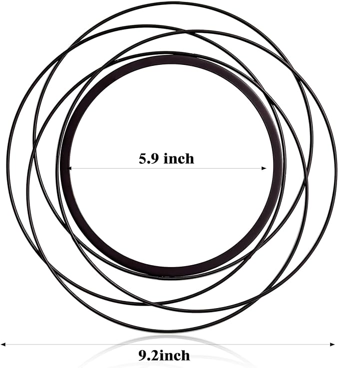 3 Set Round Mirrors for Wall Decor Living Room Bedroom Bathroom Dining Room Metal Circle Mirror Set Boho Decorative Sunburst Wall Art Accent Entryway - Black 9.5 in - Image 7