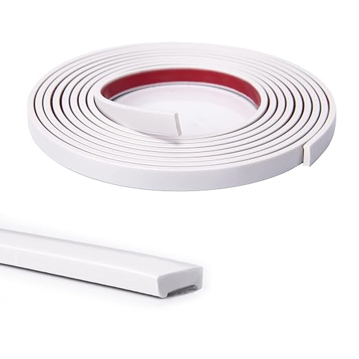 Art3d 10 ft Peel and Stick Flexible Molding Trim for Wall Tile Edge, White by Art3d