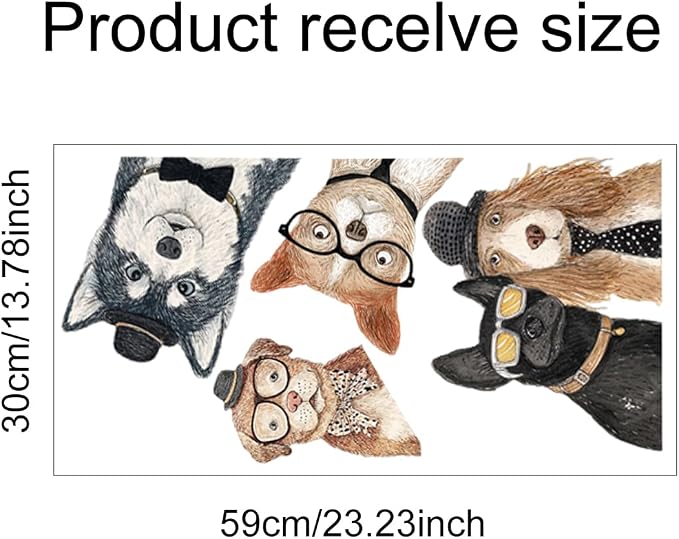 Funny Dog Wall Decals Sticker – Peeking Pet Friends Door Wall Decor, Removable Peel and Stick Vinyl Animal Wall Art for Bedroom, Living Room, Entryway, Closet, Home Decoration - Image 2