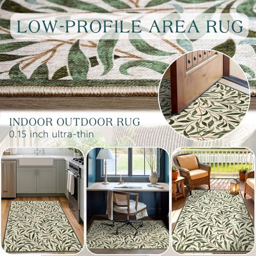3x5 Leaf Entry Rug - Washable Indoor Outdoor Mats for Front Door - Image 6