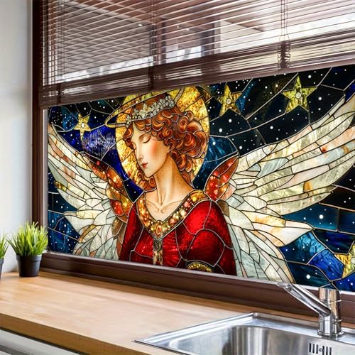 HOMETITUTE Angel Privacy Window Film 39.3x17.7 Inch PVC - Image 4