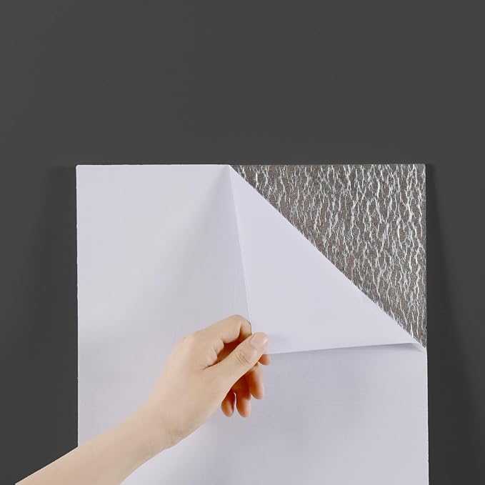 Haimin Wall Panels Peel and Stick 10 Pieces 23.6x11.8in (19.4 Sq. Ft. Coverage) Lightweight Backsplash Marble Look Tile (not Real Marble) Ideal for Kitchen Bathrooms Living Rooms Bedrooms (White-JSB) - Image 4
