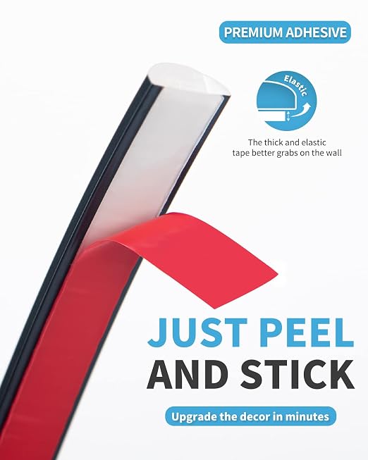 Art3d 10 ft Peel and Stick Flexible Molding Trim for Wall Tile Edge, Black - Image 8