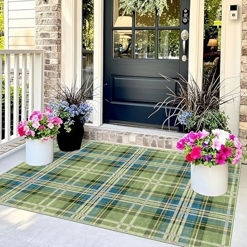 3x5 Buffalo Entry Rug - Washable Indoor Outdoor Mats for Front Door - Image 3