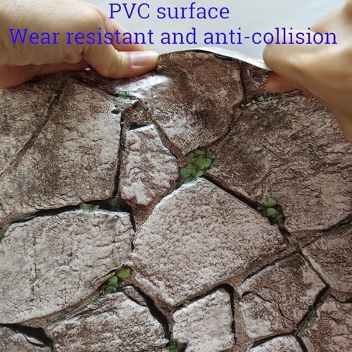 3D Panels Peel and Stick,Simulated Stone Wall,PVC Waterproof Self Adhesive Decorative for Interior Wall Decor,Living Room,TV Background,Study Room 10 Pcs 11.81x11.81 Inches. - Image 3