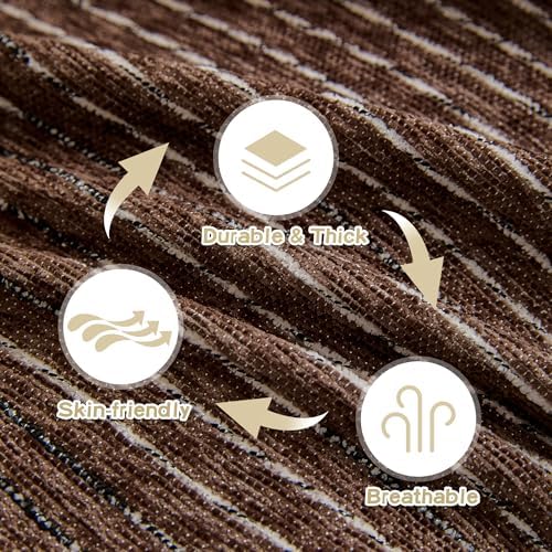 MYSKY HOME Oversized Armchair Couch Cover for 1 Cushion Couch, Washable Sofa Protector, Chair Couch Covers Sofa Covers Sofa Throws Sofa Slipcovers Futon Cover for Pet, Kid, 71"X91", Deep Chocolate - Image 5