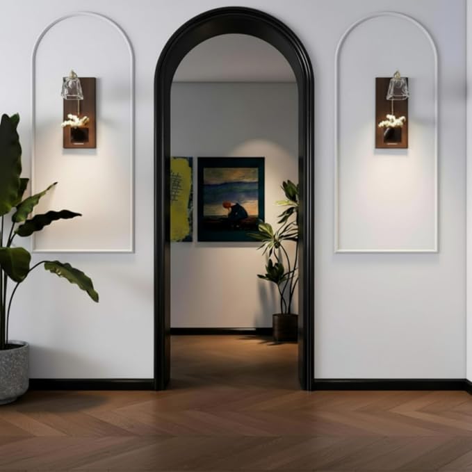 Colingmill 3 Set 23 x 50 Inch Arch Wall Molding Kit Peel Stick Arch Premade Accent Wainscoting Panel Wall Panel Decor Pre Cut Trim Kit for Home Walls Molding DIY Living Room Decor(Stylish Style) - Image 4