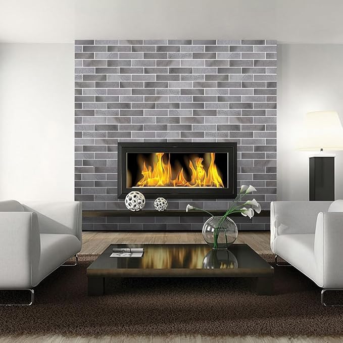 Faux Brick Wall Tile, 3D Thin Brick Veneers (2, Vintage Grey) - Image 4