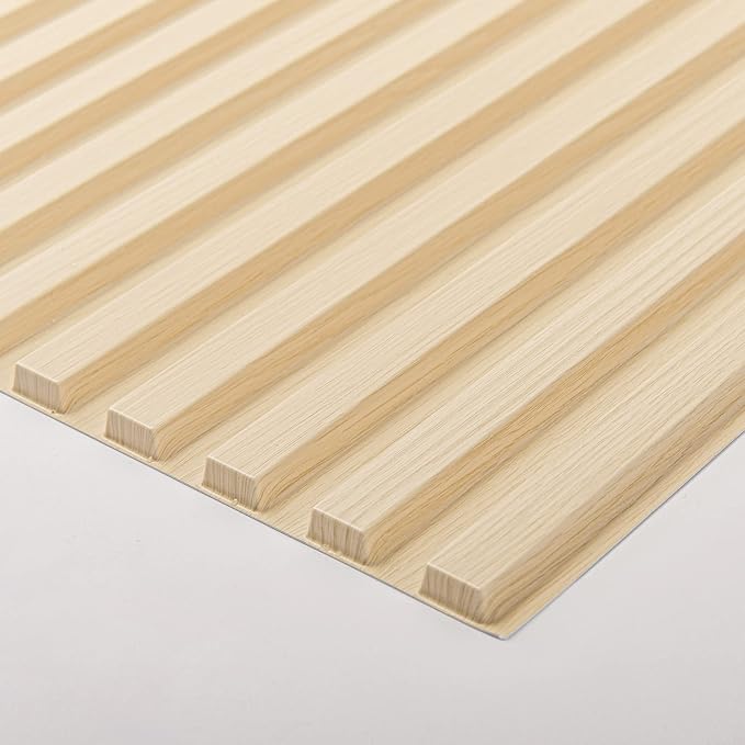 Art3d 3D Fluted Textured Slat Wall Panels, 19.7 x 19.7 in, 12-Pack, Oak | PVC, Waterproof, Scratch Proof, Wipeable, Break-Proof, Ideal for Home, Office and Commercial Spaces - Image 8