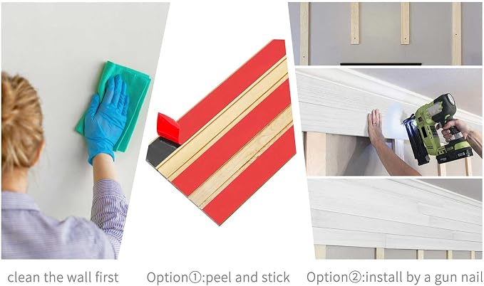 Real Wood Wall Planks-5" White Shiplap Panel Peel and Stick 10Pack 12.5SqFt | 5in wide solid wood shiplap planks-easy DIY wall shiplap panels Perfect for accent wall,backsplash,bedroom, living room - Image 5