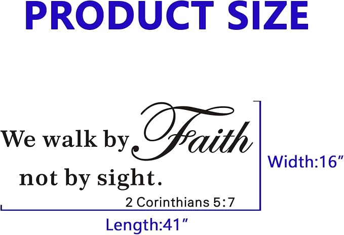 VODOE Scripture Wall Stickers for Church: Apply in Under 30 Min | Solve Apply Anxiety Issue - Quotes Wall Decals for Living Room Bedroom - Ideal for Instant Home Walls Makeover X-Large - Image 2