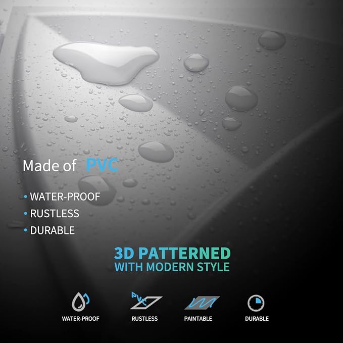 Art3d Waterproof 3D Textured PVC Decorative Wall Panels, 33-Pack, White | Cover 32 Sq. Ft, Break-Proof, Scratch Resistant, Glue-Up, Ideal for Interior Wall Decor, Living Room, Bedroom - Image 5