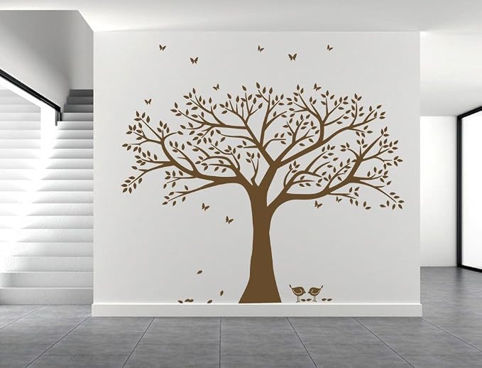 Giant Family Photo Tree Wall Decal Wall Sticker Vinyl Mural Art for Home Decor Room Decor (Brown) - Image 2