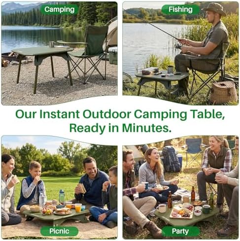 TOPCHANCES Folding Camping Table Outdoor,Ultralight Aluminum Camping Tables Multifunctional Portable Folding Table with Carrying Bag for Holiday Festival Camping Travel Picnic Grilling - Image 7