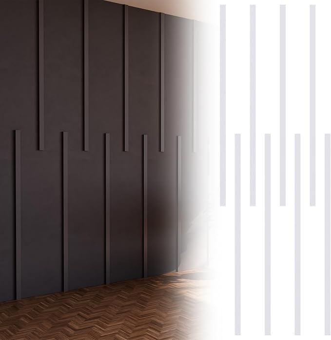 Pangda Peel and Stick Wall Molding Kit,Simple Style | Wall Molding Kit, Living Area Decor, Premade Wainscoting Panels Accent Panel for Home, Office, Hallway, Dining Room by Pangda