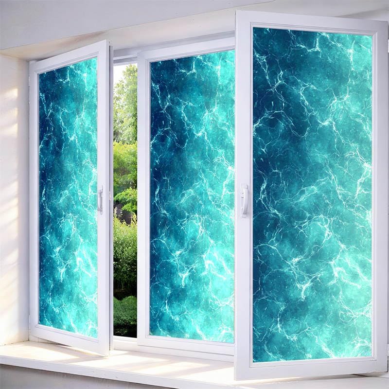 IVN Stained Glass Window Film 17.7x39.3 inch Decorative Window Privacy Film by IVN