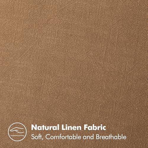 MIULEE Decorative Linen Lumbar Pillow Cover 12x20 Inch Brown - Image 6