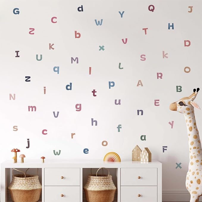 Large Alphabet Stickers, Peel and Stick Colorful Letters Wall Decals, Multicolor Early Learning Decor for Bulletin Board Classroom Window Door Mailbox Home Decor - Image 4