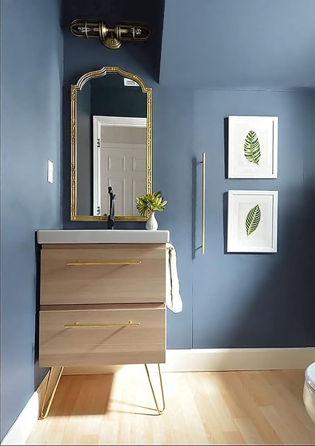 Dimoon 118''x17.7'' Blue Peel and Stick Wallpaper Contact Paper Modern Self Adhesive Wall Paper Removable Renter Friendly Textured Solid Color Shelf Cabinet Vinyl Roll (118''x17.7'',Blue Grey) - Image 3