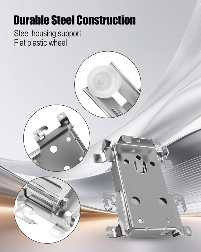 4 Pcs 1-7/16 Inch Sliding Mirror Closet Door Roller Assembly - Image 3