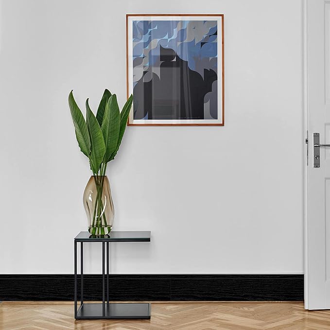 Alened 10M Black Mirror Border Peel and Stick, Wood Grain Wallpaper Border - Image 9