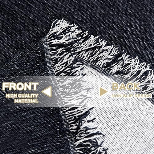 MYSKY HOME Oversized Couch Cover Sofa Covers Couch Covers for 3 Cushion Couch Sofa Pet Friendly L Shaped Couch Cover Sectional Couch Covers Non Slip Furniture Protector for Kids, 91"x150", Navy Blue - Image 6
