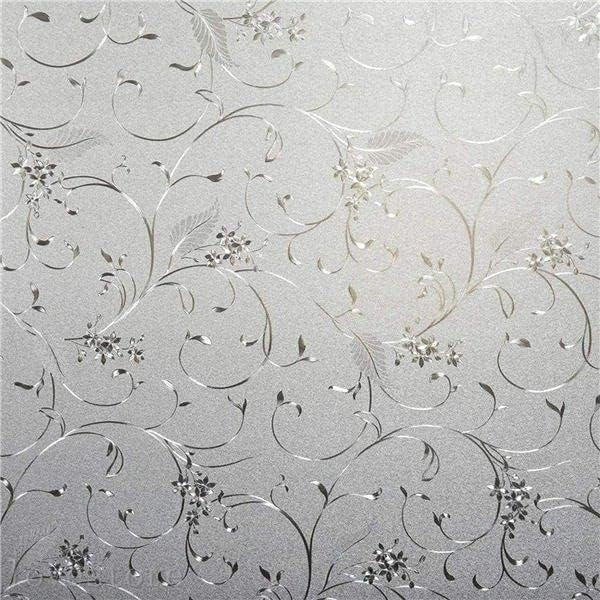 Window Privacy Film for Glass, Coral Vine Removable Static Film, 11.8x78.7 Inch - Image 2