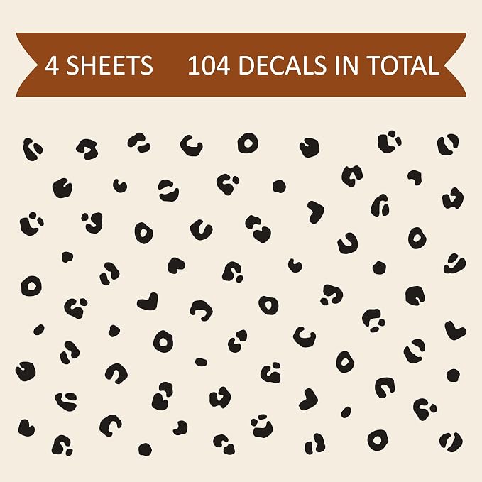Black Cheetah Spot Wall Decals, Modern Leopard Print Wall Décor | Matte vinyl animal spots stickers. Create a safari jungle accent wall. Peel and stick for kid, nursery, bedroom, living room. - Image 6