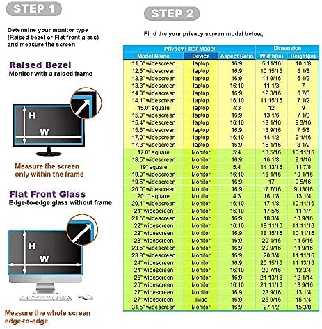 Welinc17 Inch - 16:10 Aspect Ratio - Laptop Privacy Screen Filter for Widescreen Laptop - Notebook - Anti-Glare - Anti-Scratch Protector Film - We Offer 2 Different 17" Filter Sizes - Image 3