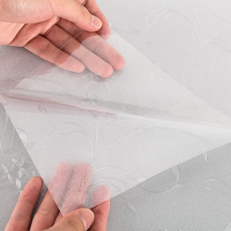 Window Privacy Film for Glass, Coral Vine Removable Static Film, 11.8x78.7 Inch - Image 6