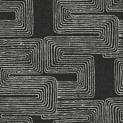 RoomMates RMK12216PL Nikki Chu Black and White Zulu Signature Peel and Stick Wallpaper, Roll, Black/White - Image 6