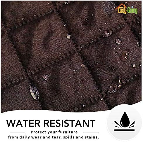 Easy-Going Oversized Recliner Cover Reversible Couch Cover Sofa Cover for Living Room Water Resistant Furniture Protector with Elastic Straps for Pets ('Large Recliner 27-29 in, Chocolate/Beige) - Image 4