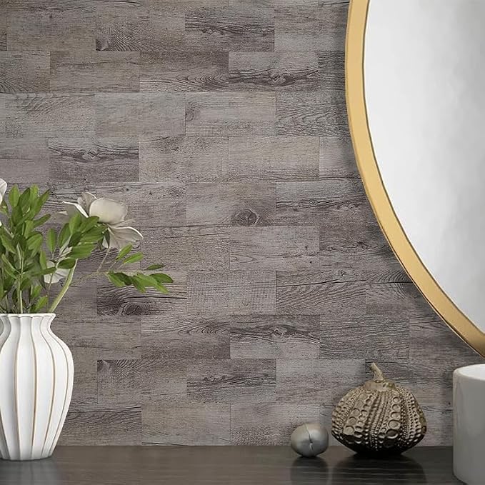 AULIGET Peel and Stick Backsplash PVC Tile, 3" x 6" Dover Gray Stick on Tiles for Backsplash Kitchen and Bathroom, 4 Pieces - Image 4