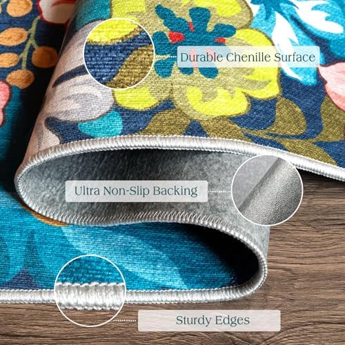 Floral Outdoor Rug - 28"x43" Front Door Mat Indoor Outside Entrance - Image 2