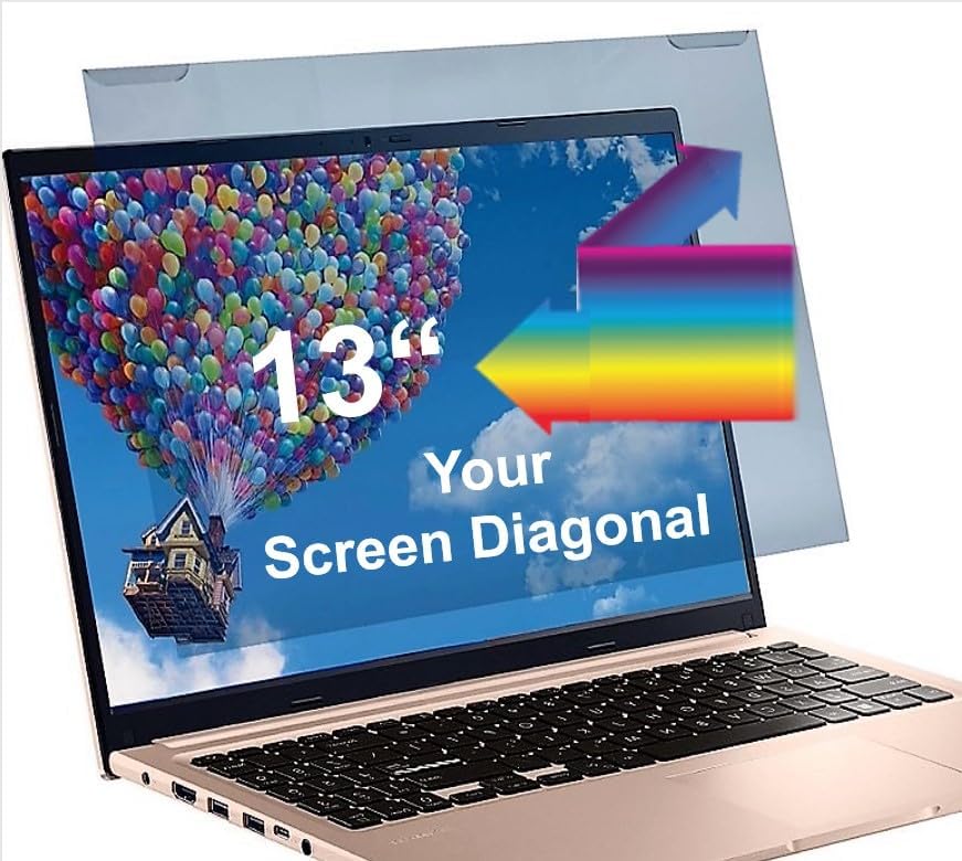 VizoBlueX - 13-13.4 inch Diagonal Blue Light Blocking Screen Protector Filter. Panel LED PC Laptop Anti-UV Eye Protection Panel Cover - Hanging Type Fits MacBook Neo 13" (W 11.6" X H 7.4") by VizoBlueX