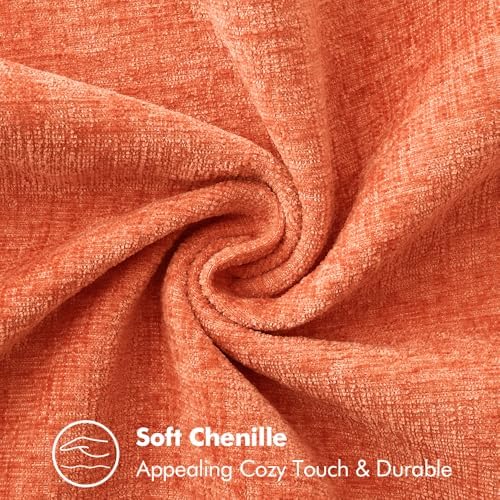 MIULEE Decorative Couch Throw Pillow Covers 18x18 Inch Coral Red 2 Pack - Image 4