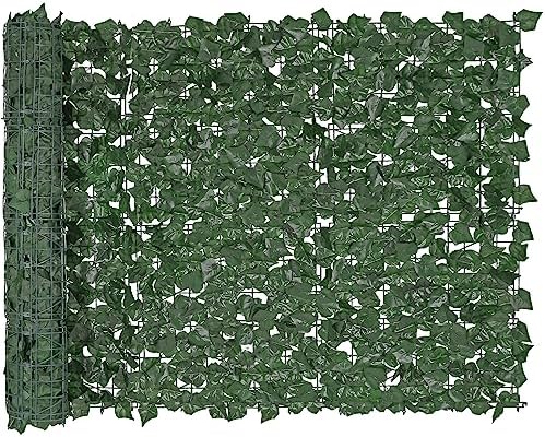 VEVOR Artificial Ivy Privacy Fence Screen, 39 x 98 in Faux Ivy Vine Leaf Hedges Fence, Greenery Privacy Fence with Strengthened Joint, Green Wall Decoration for Outdoor Garden, Yard, Balcony by VEVOR