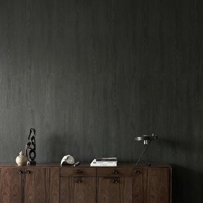 Peel and Stick Wall Panels, Easy Self Adhesive Vinyl Tiles Wall Planks, Farmhouse Wood Grain Shiplap for Kitchen Bedroom Interior WallDecor (12 pcs/18.1 Sq Ft/Box) (Black Walnut) - Image 2