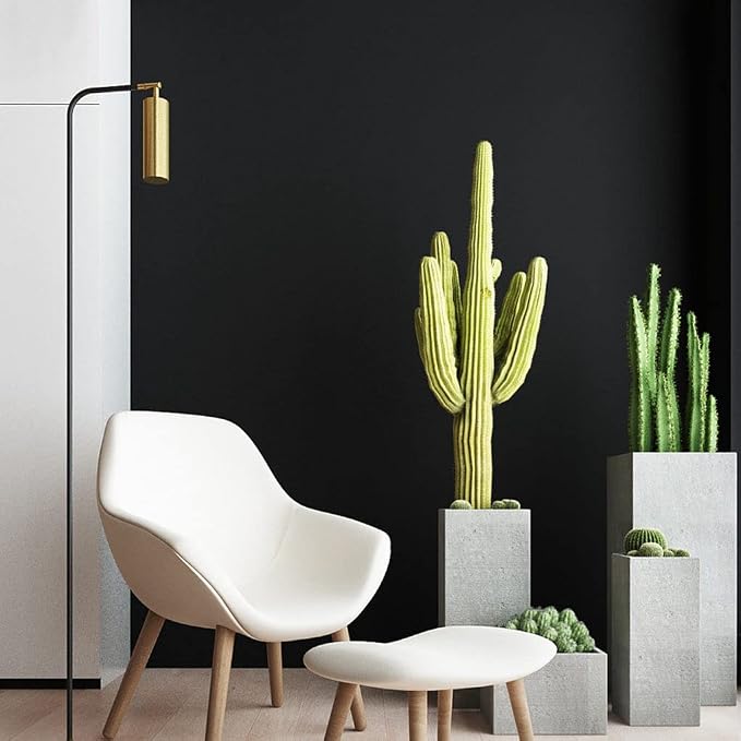 Arthome Black Peel & Stick Wallpaper, Matte Black Contact Paper, Self-Adhesive & Removable, Waterproof for Cabinets & Countertops - Image 2