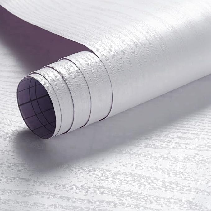 Arthome Peel and Stick Wallpaper - White Wood Contact Paper - White Wallpaper - Self-Adhesive, Removable and Waterproof for Cabinet, Countertop (17"x78.7") by ArthomeWALLDECOR