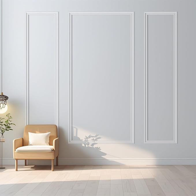 Art3dwallpanels Peel and Stick Wall Molding 3 Pcs Wainscoting Decor Kit | Ready to Assemble, Wainscoting Panels, Interior Wall Décor Living Room Bedroom, Installed with Glue, 3 Frames - Image 6