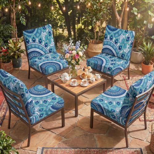 8Pcs Patio Cushion Covers Stretch Outdoor Furniture Protector Slipcovers - Image 6
