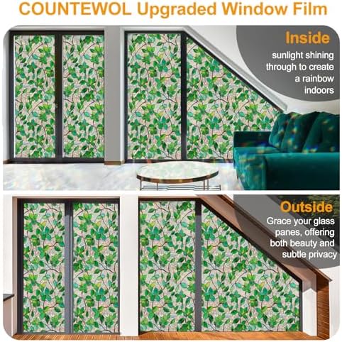 Rainbow Stained Glass Window Privacy Film Static Cling35.4x78.7in - Image 5