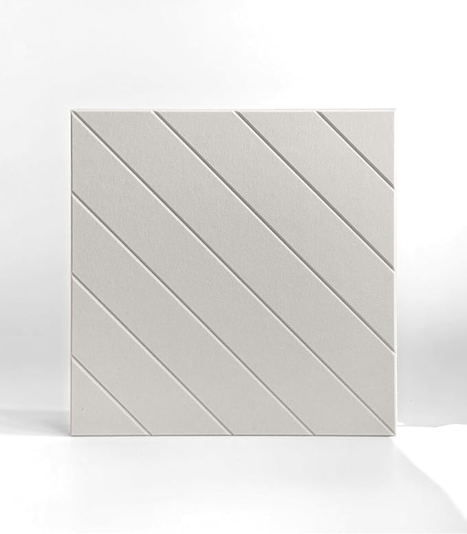 21.65" Large Square Acoustic Panels 4-Pack - Sound Absorbing Wall Panels, Noise Reducing Soundproof Decorative Felt Tiles for Home Office, Studio, Living Room - Beige - Image 4