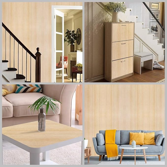 Arthome 16.5" x393"Peel and Stick Oak Wood Contact Paper Self-Adhesive Wall Paper,Decorative Vinyl Film for Countertop, Cabinets, Shelf, Drawer Liner,Easy to Clean Removable Wall Covering - Image 5