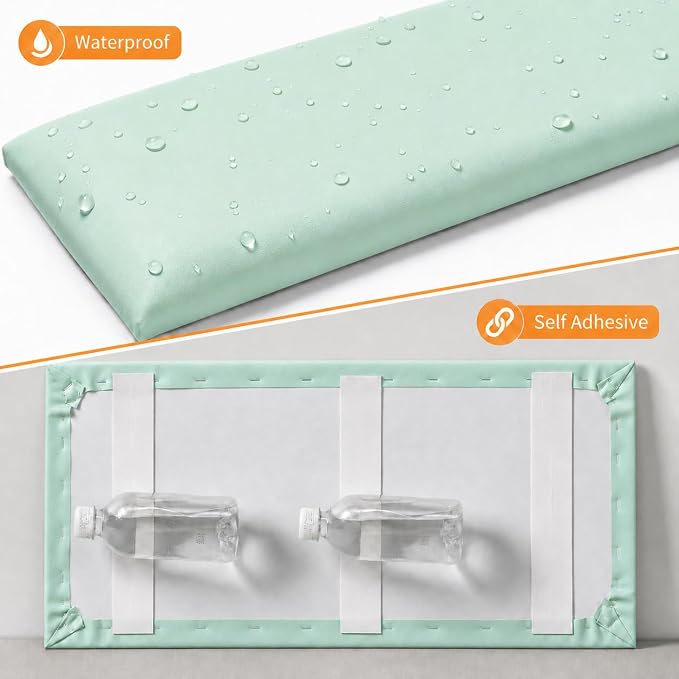 Anti Collision Wall Padding for Kids, Upholstered 3D Wall Panels | 4 Packs 7.8'' x 15.7'' Peel and Stick Headboard, Self Adhesive Wall Pads for Kids, Bedroom, Living Room, Pale Green - Image 7