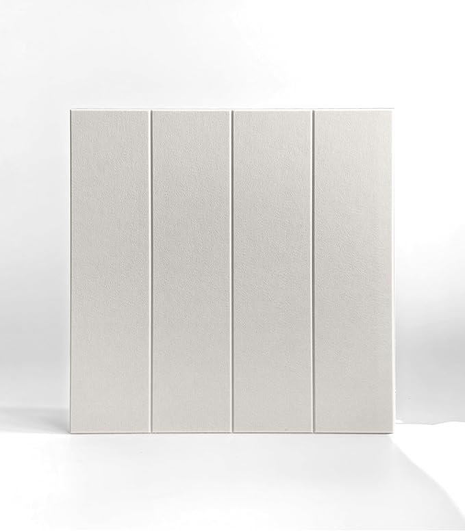 21.65" Large Square Acoustic Panels 4-Pack - Sound Absorbing Wall Panels, Noise Reducing Soundproof Decorative Felt Tiles for Home Office, Studio, Living Room - Beige - Image 2