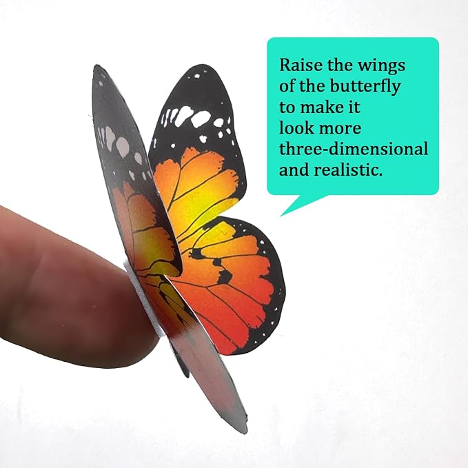 80 Pcs 3D Butterfly Wall Stickers Decorations for Room Decor | Waterproof / Removable / Reusable / 3d Effect / Tear-resistant - Image 4