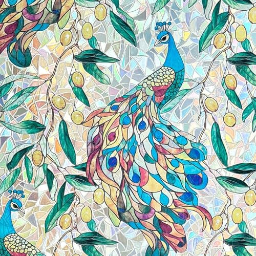 ADD.HERES Rainbow Window Privacy Film, Stained Glass Cling, 17.5" x 78.7" - Image 3