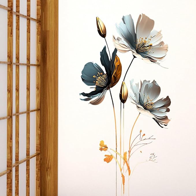 3D Wall Stickers DIY Flower Wall Decal Removable Waterproof Wall Art Decor for Bedroom Living Room Offices Home Decoration (Floral) - Image 5